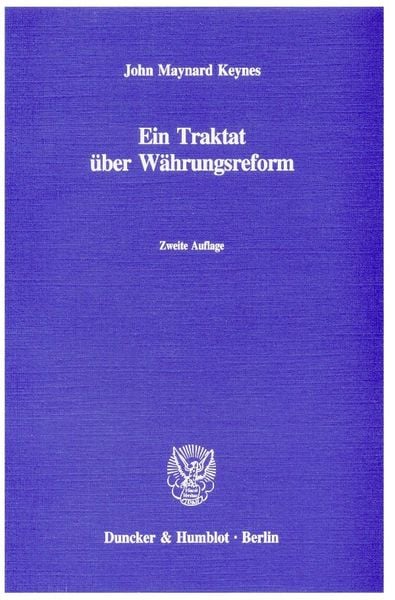 Produktbild: Ein Traktat &uuml;ber W&auml;hrungsreform