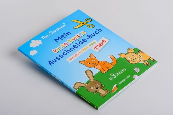 Produktbild: Mein kunterbuntes Ausschneidebuch - Tiere. Schneiden, kleben, malen ab 3 Jahren. Mit Scherenf&uuml;hrerschein