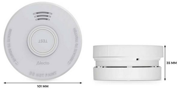 Produktbild: Alecto SD110 Rauchwarnmelder batteriebetrieben (&Oslash; x H) 101mm x 36mm