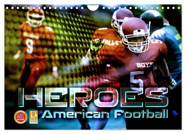 Produktbild: HEROES - American Football (Wandkalender 2026 DIN A4 quer), CALVENDO Monatskalender