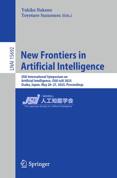 Produktbild: New Frontiers in Artificial Intelligence