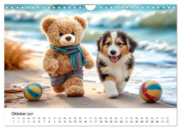 Produktbild: Teddyb&auml;r - klein aber oho (Wandkalender 2027 DIN A4 quer), CALVENDO Monatskalender
