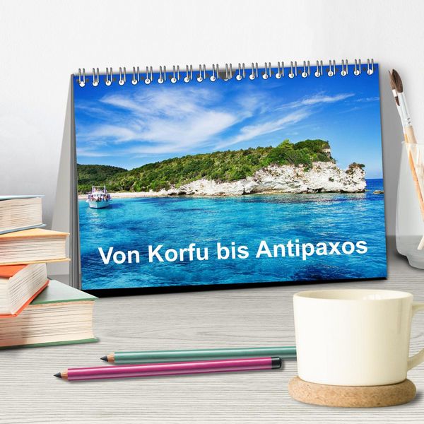 Produktbild: Von Korfu bis Antipaxos (Tischkalender 2026 DIN A5 quer), CALVENDO Monatskalender