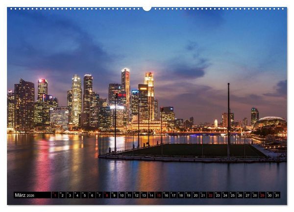Produktbild: St&auml;dte S&uuml;dostasiens - Singapur & Kuala Lumpur (Wandkalender 2026 DIN A2 quer), CALVENDO Monatskalender