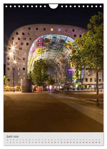 Produktbild: ROTTERDAM Impressionen bei Tag und Nacht (Wandkalender 2026 DIN A4 hoch), CALVENDO Monatskalender
