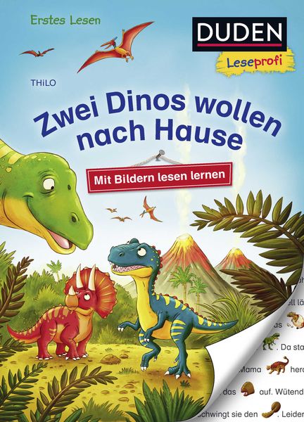 Produktbild: Duden Leseprofi &ndash; Mit Bildern lesen lernen: Zwei Dinos wollen nach Hause, Erstes Lesen