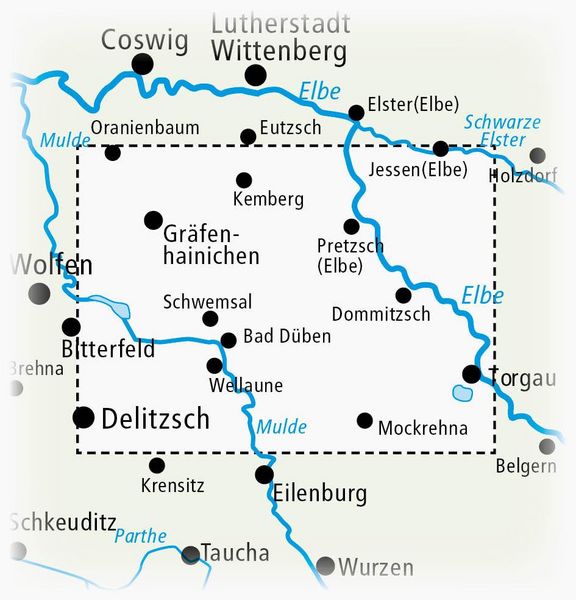 Produktbild: Naturpark D&uuml;bener Heide, Gr&auml;fenheinichen - Bad D&uuml;ben - Delitzsch - Torgau 1:60 000