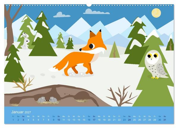 Produktbild: S&uuml;&szlig;e Tierkinder (hochwertiger Premium Wandkalender 2027 DIN A2 quer), Kunstdruck in Hochglanz