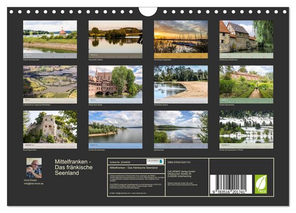 Produktbild: Mittelfranken - Das fr&auml;nkische Seenland (Wandkalender 2026 DIN A4 quer), CALVENDO Monatskalender