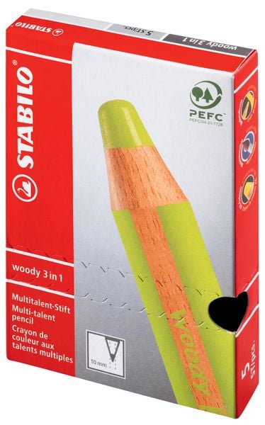 Produktbild: STABILO Aquarellbuntstift woody 3 in 1