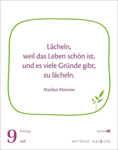 Produktbild: Heute ist dein Tag! Tagesabrei&szlig;kalender 2027 - 313 positive Zitate f&uuml;r 2027