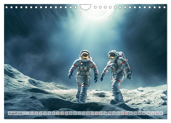 Produktbild: Astronaut - Unterwegs in der Galaxie (Wandkalender 2026 DIN A4 quer), CALVENDO Monatskalender