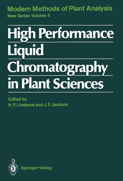Produktbild: High Performance Liquid Chromatography in Plant Sciences