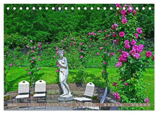 Produktbild: Rosengarten auf dem Beutig (Tischkalender 2026 DIN A5 quer), CALVENDO Monatskalender
