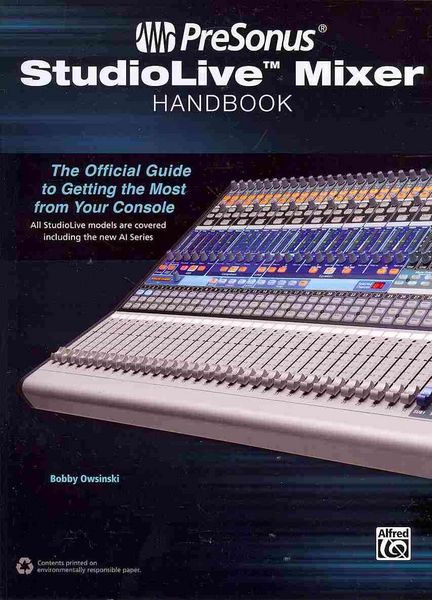 Produktbild: Owsinski, B: PreSonus StudioLive Mixer Handbook