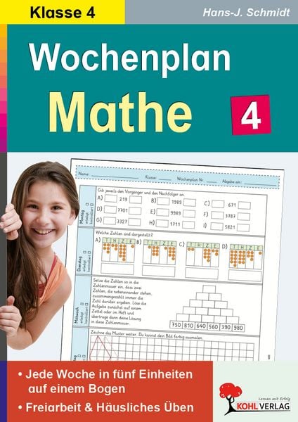 Produktbild: Wochenplan Mathe / Klasse 4