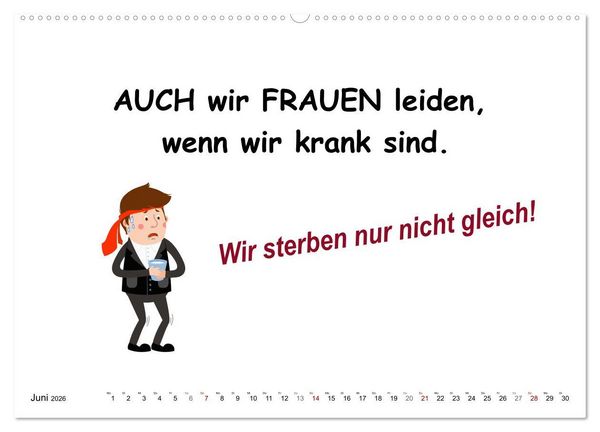 Produktbild: Was Frauen &uuml;ber M&auml;nner denken (hochwertiger Premium Wandkalender 2026 DIN A2 quer), Kunstdruck in Hochglanz