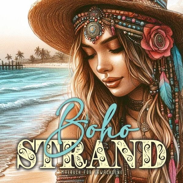 Boho Beach Malbuch für Erwachsene