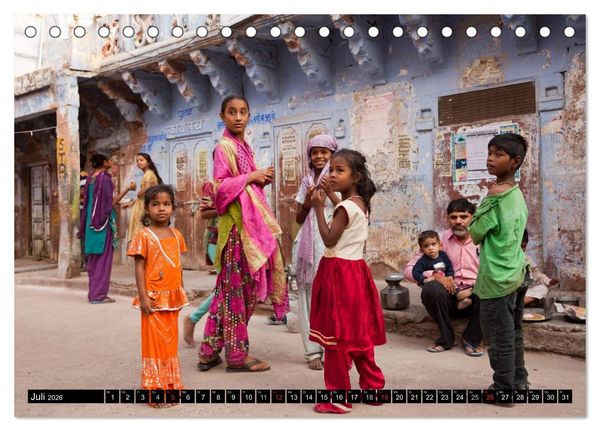 Produktbild: Indien - Rajasthan (Tischkalender 2026 DIN A5 quer), CALVENDO Monatskalender