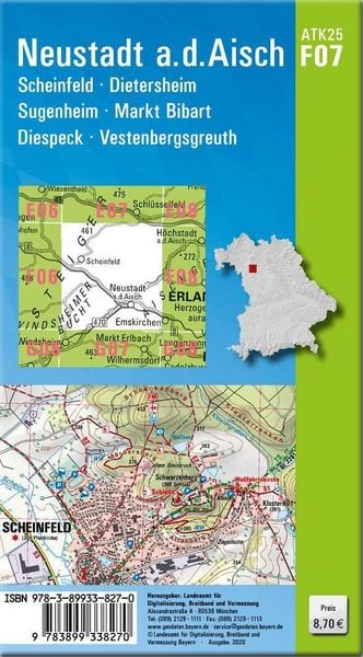 Produktbild: ATK25-F07 Neustadt a.d.Aisch (Amtliche Topographische Karte 1:25000)