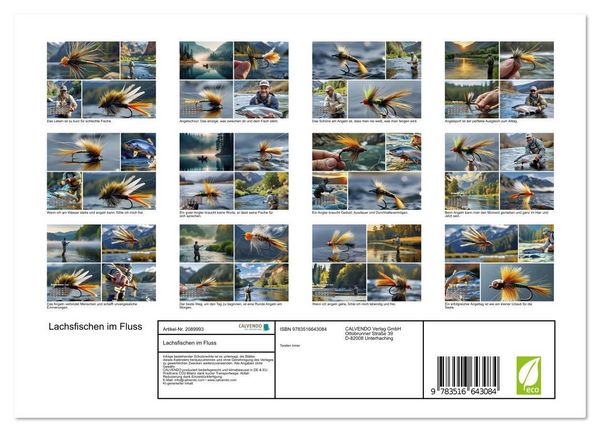 Produktbild: Lachsfischen im Fluss (Wandkalender 2026 DIN A4 quer), CALVENDO Monatskalender