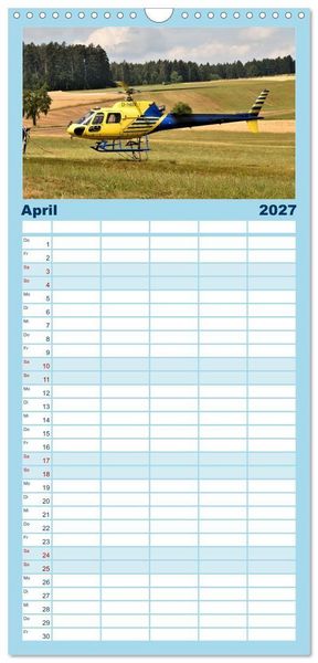 Produktbild: Familienplaner 2027 - Hubschrauberdynamik in allen Facetten mit 5 Spalten (Wandkalender, 21 x 45 cm) CALVENDO
