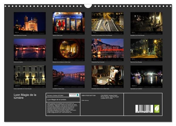 Produktbild: Lyon Magie de la lumi&egrave;re (Calendrier mural 2026 DIN A3 vertical), CALVENDO calendrier mensuel