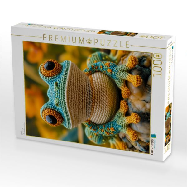 Produktbild: CALVENDO Puzzle Frosch | 1000 Teile Lege-Gr&ouml;&szlig;e 64x48cm Foto-Puzzle f&uuml;r gl&uuml;ckliche Stunden