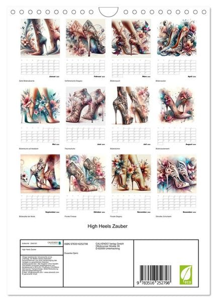 Produktbild: High Heels Zauber (Wandkalender 2026 DIN A4 hoch), CALVENDO Monatskalender