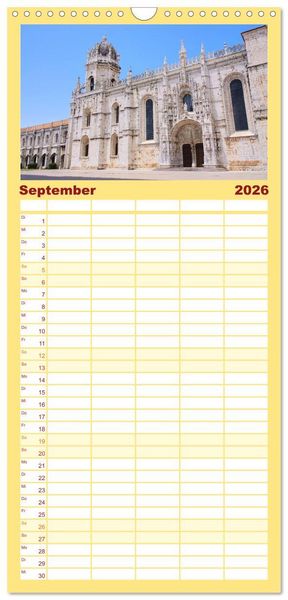 Produktbild: Familienplaner 2026 - Portugal mit 5 Spalten (Wandkalender, 21 x 45 cm) CALVENDO