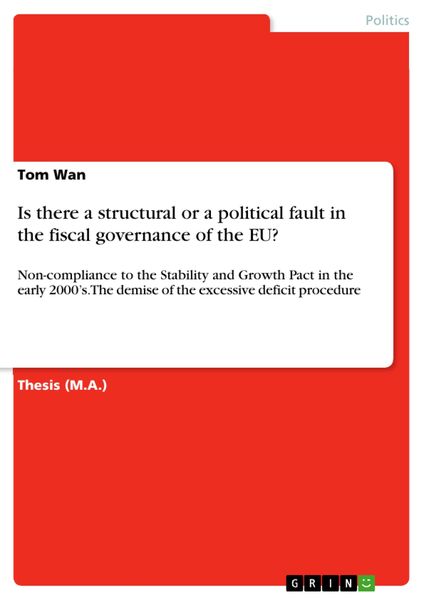 Produktbild: Is there a structural or a political fault in the fiscal governance of the EU?