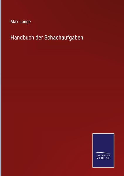 Produktbild: Handbuch der Schachaufgaben