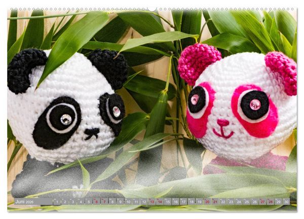 Produktbild: Amigurumi - Die geh&auml;kelte Welt (hochwertiger Premium Wandkalender 2026 DIN A2 quer), Kunstdruck in Hochglanz