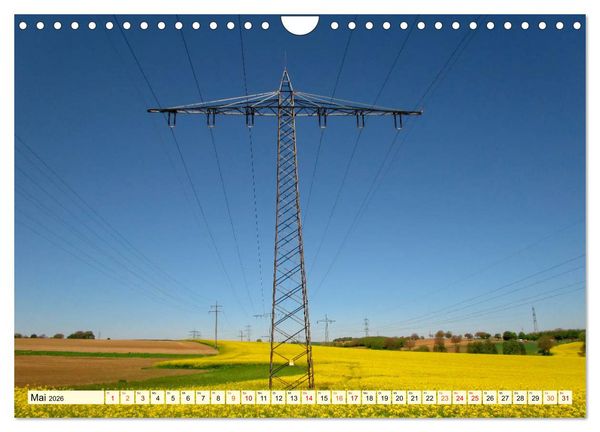 Produktbild: Strommasten - Wege des Stroms (Wandkalender 2026 DIN A4 quer), CALVENDO Monatskalender
