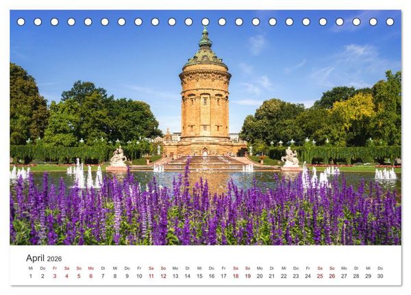 Produktbild: Der Mannheimer Wasserturm (Tischkalender 2026 DIN A5 quer), CALVENDO Monatskalender