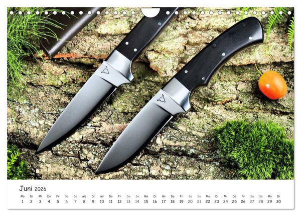 Produktbild: Handgefertigte Jagdmesser (Wandkalender 2026 DIN A4 quer), CALVENDO Monatskalender