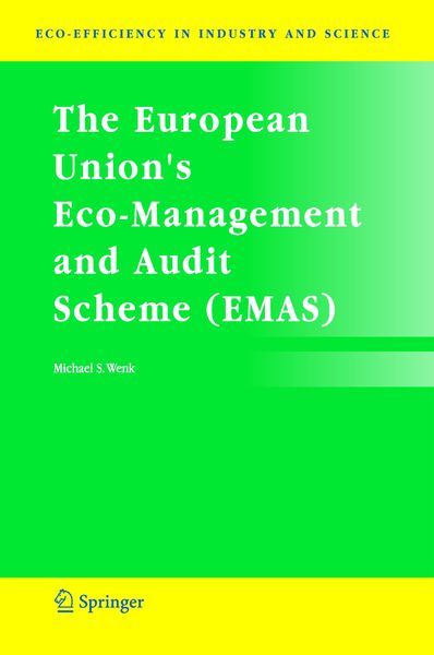 Produktbild: The European Union's Eco-Management and Audit Scheme (EMAS)