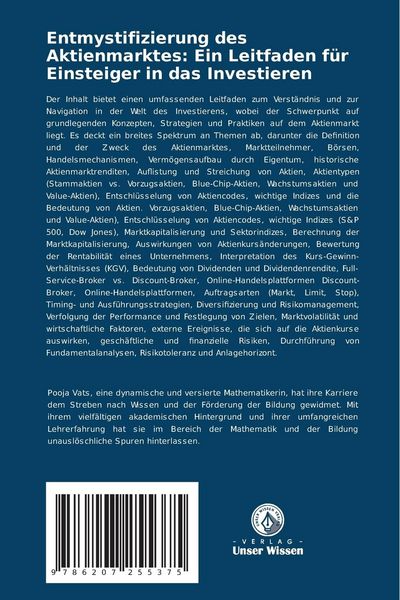 Produktbild: Entmystifizierung des Aktienmarktes: Ein Leitfaden f&uuml;r Einsteiger in das Investieren