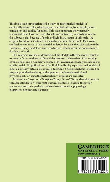 Produktbild: Mathematical Aspects of Hodgkin-Huxley Neural Theory