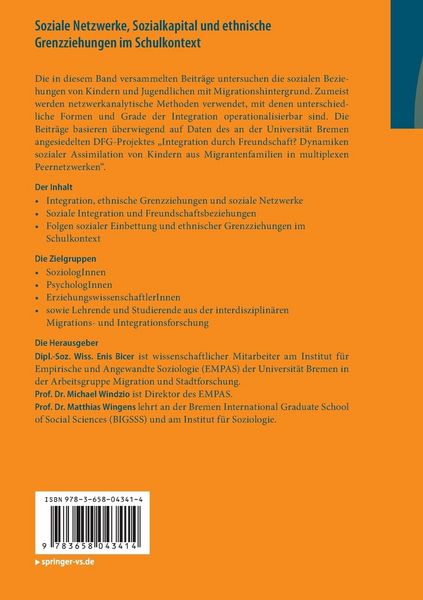 Produktbild: Soziale Netzwerke, Sozialkapital und ethnische Grenzziehungen im Schulkontext