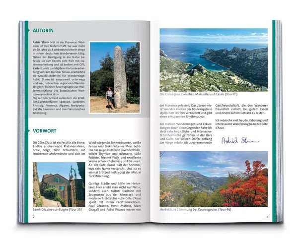 Produktbild: KOMPASS Wanderf&uuml;hrer C&ocirc;te d'Azur, Die sch&ouml;nsten K&uuml;sten- und Bergwanderungen, 50 Touren mit Extra-Tourenkarte