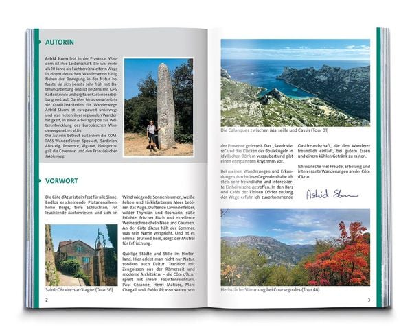 Produktbild: KOMPASS Wanderf&uuml;hrer C&ocirc;te d'Azur, Die sch&ouml;nsten K&uuml;sten- und Bergwanderungen, 50 Touren
