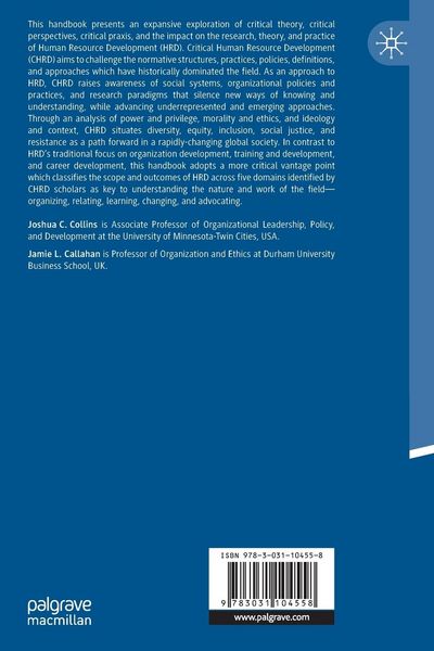 Produktbild: The Palgrave Handbook of Critical Human Resource Development