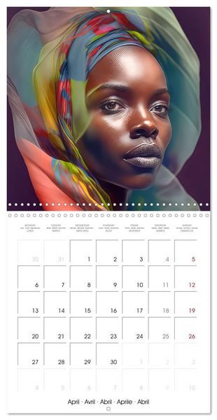 Produktbild: Women from Africa - Portraits in the style of African culture (Wall Calendar 2026 12 &times; 12 Inch) CALVENDO 12 Month Wall Calendar