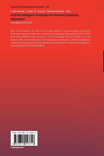 Produktbild: Artificial Intelligence Techniques for Advanced Computing Applications