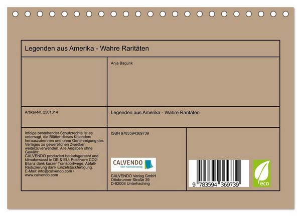 Produktbild: Legenden aus Amerika - Wahre Rarit&auml;ten (Tischkalender 2027 DIN A5 quer), CALVENDO Monatskalender
