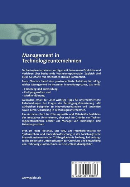 Produktbild: Management in Technologieunternehmen