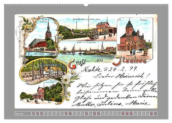 Produktbild: Gru&szlig; aus Itzehoe (hochwertiger Premium Wandkalender 2026 DIN A2 quer), Kunstdruck in Hochglanz