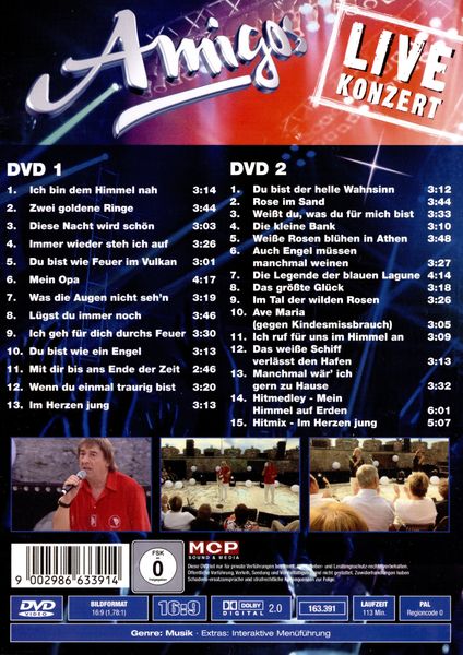 Produktbild: Amigos - Live Konzert - Live aus der Burgarena Finkenstein [2 DVDs]