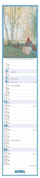 Produktbild: Paulines Küchenplaner 2026 - Streifenplaner - Wandplaner - Küchen-Kalender - 11,3x49,5